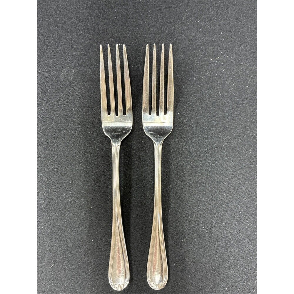 Reed & Barton COLBY Dinner Forks Set of 2 18/10 Stainless China 8-1/8" Timeless